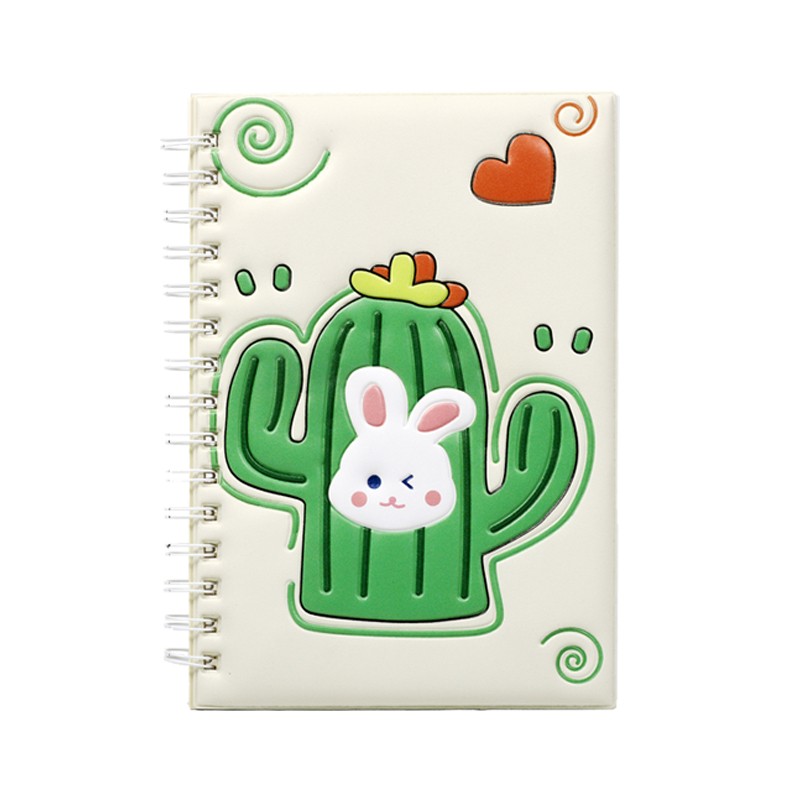 Cartoon Cute 3D Pressed Spiral Notebook