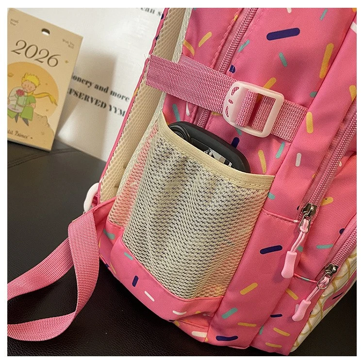 3 Piece Donut Themed Backpack Set