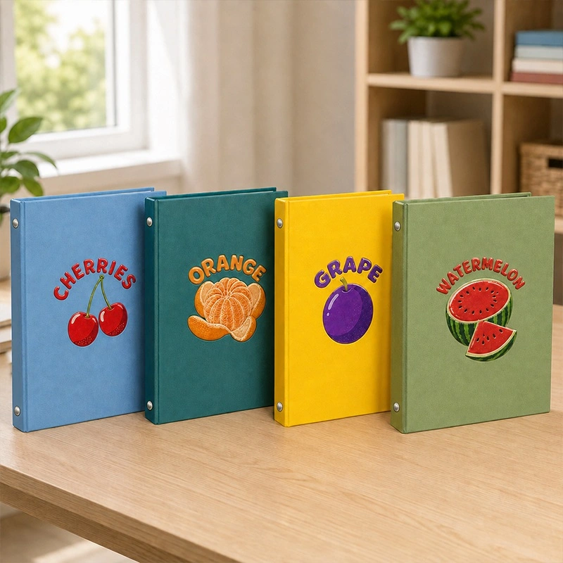 A4 Pu Fruit Loose Leaf Lever Arch File Folder