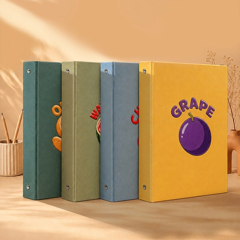 A4 Pu Fruit Loose Leaf Lever Arch File Folder