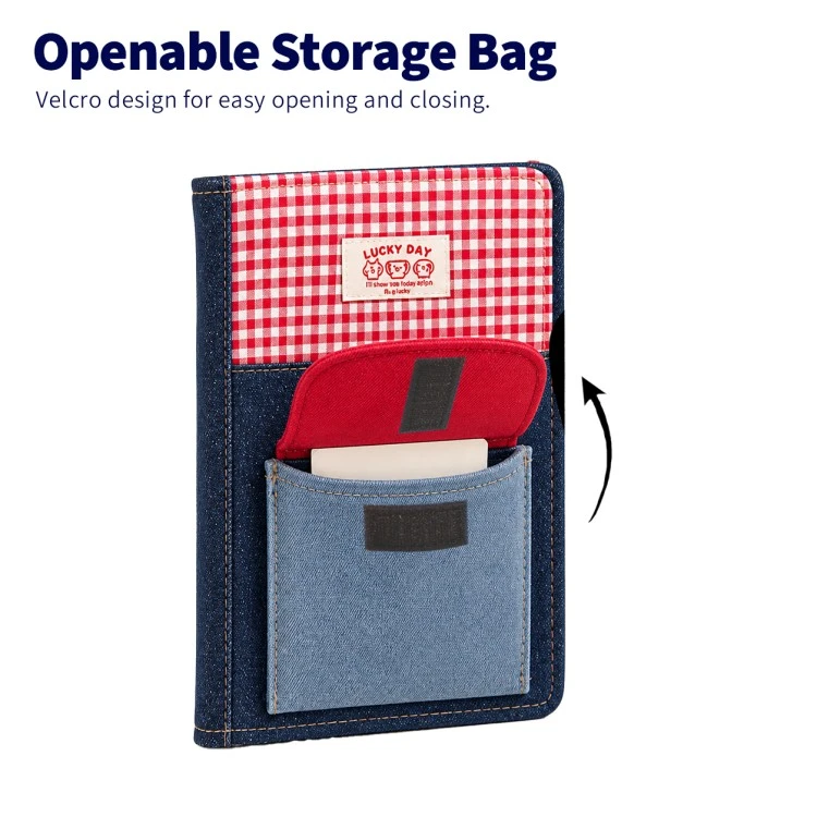 A5 Customizable Denim Covered Ring Bound Notebook