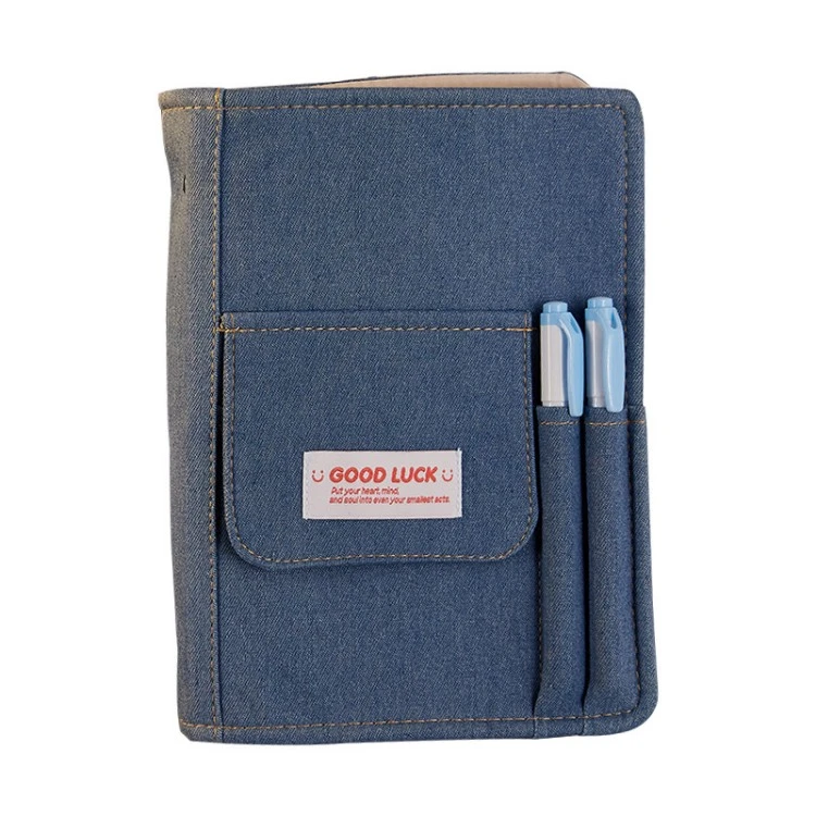 A5 Customizable Denim Covered Ring Bound Notebook