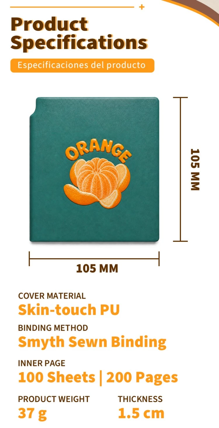 Mini Square Skin Touch Pu Pocket Notebook