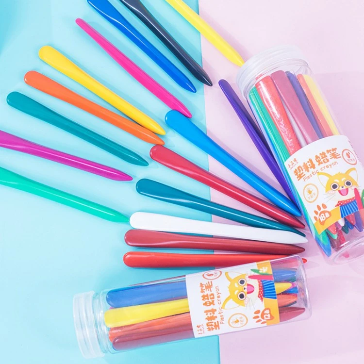 Triangular Plastic Crayons For Kids