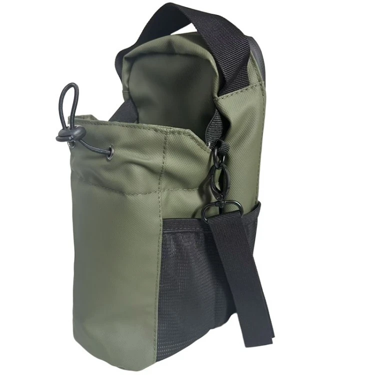 Magnetic waterproof drawstring water bottle crossbody bag