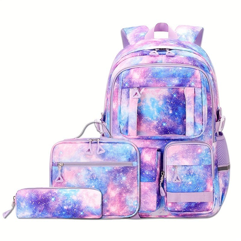 Cute Pattern 3pcs Oxford Backpack Set